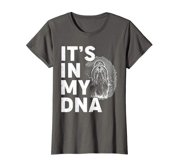 Funny Shih Tzu My DNA Dog Mom Dad Pet Lover T Shirt