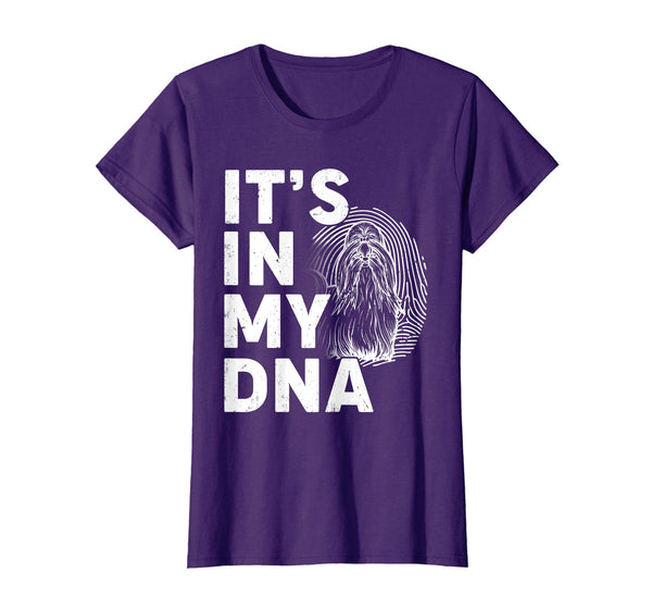 Funny Shih Tzu My DNA Dog Mom Dad Pet Lover T Shirt